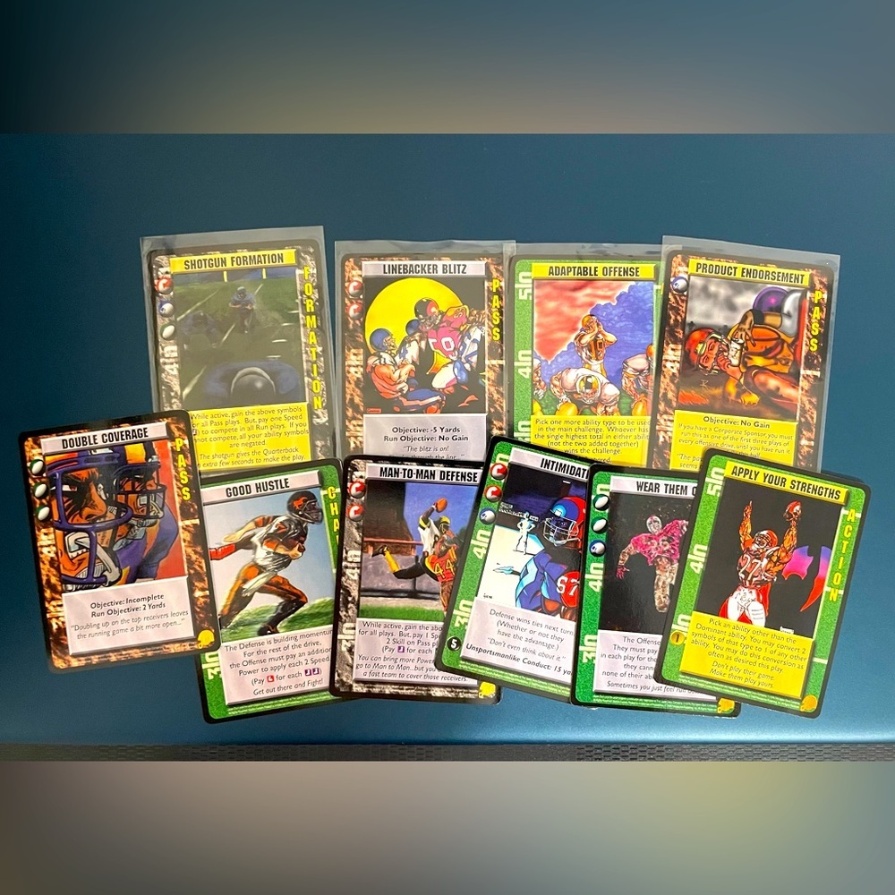 Vintage NFL Football Gridiron Fantasy Cards Lot of 10
